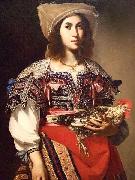 Massimo Stanzione Woman in Neapolitan Costume by Massimo Stanzione 1635 Italian oil oil on canvas